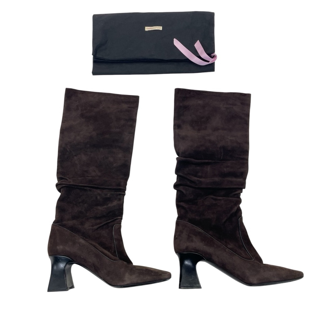 Fabrizio Viti Suede Tall Boots 40 Brown